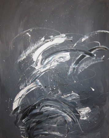 Tavla målad i akryl. Mått 73 x 92 cm.